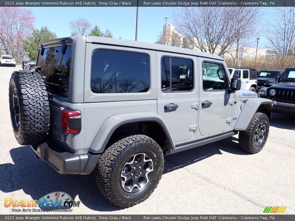 2023 Jeep Wrangler Unlimited Rubicon 4XE Hybrid Sting-Gray / Black Photo #5