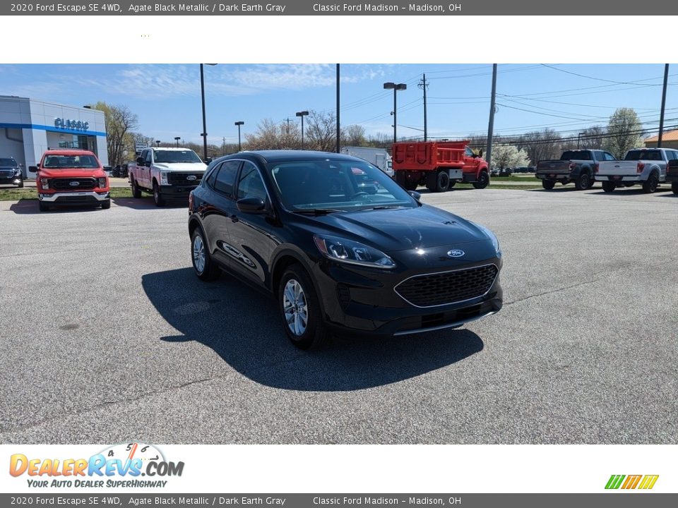 2020 Ford Escape SE 4WD Agate Black Metallic / Dark Earth Gray Photo #7