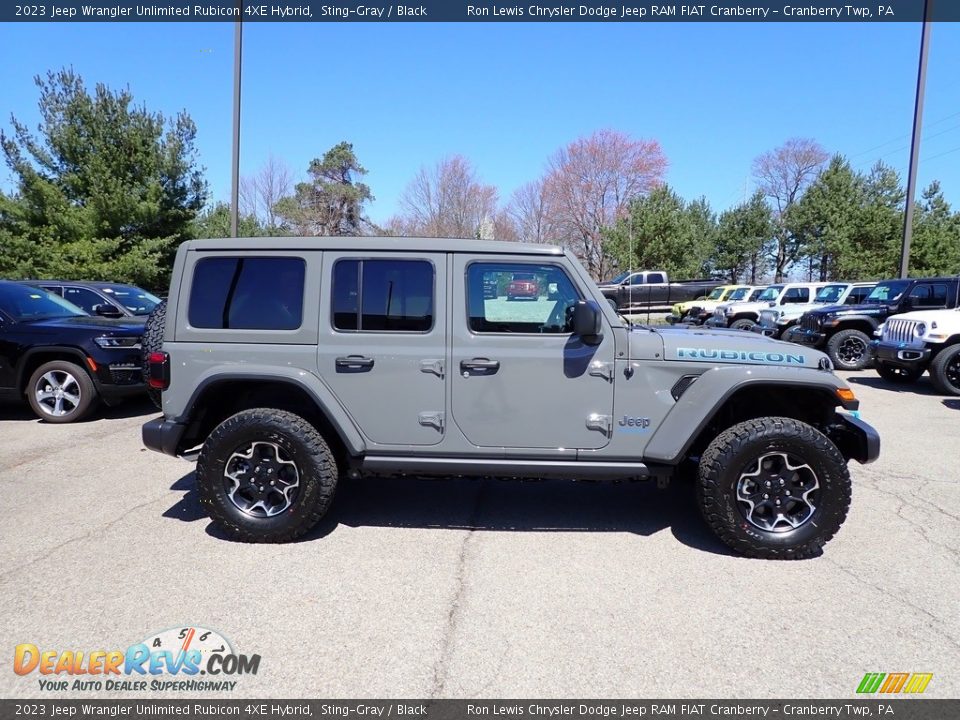 2023 Jeep Wrangler Unlimited Rubicon 4XE Hybrid Sting-Gray / Black Photo #6