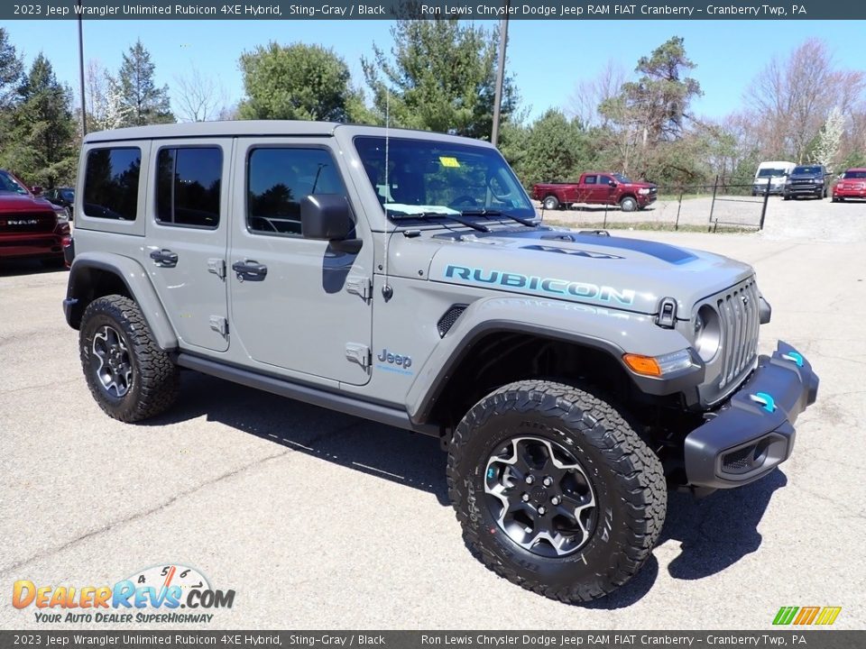 2023 Jeep Wrangler Unlimited Rubicon 4XE Hybrid Sting-Gray / Black Photo #7