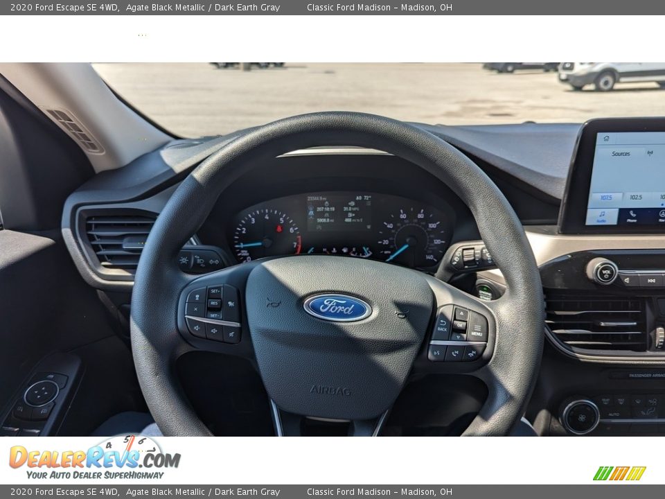 2020 Ford Escape SE 4WD Agate Black Metallic / Dark Earth Gray Photo #11