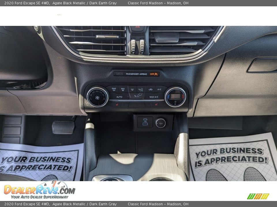 2020 Ford Escape SE 4WD Agate Black Metallic / Dark Earth Gray Photo #14
