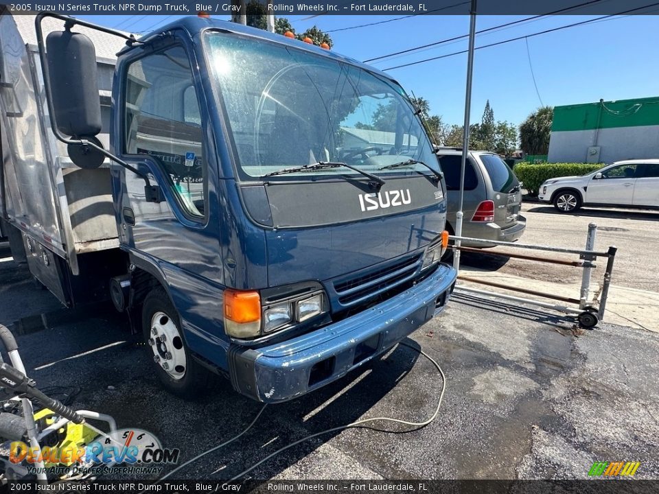 Blue 2005 Isuzu N Series Truck NPR Dump Truck Photo #1