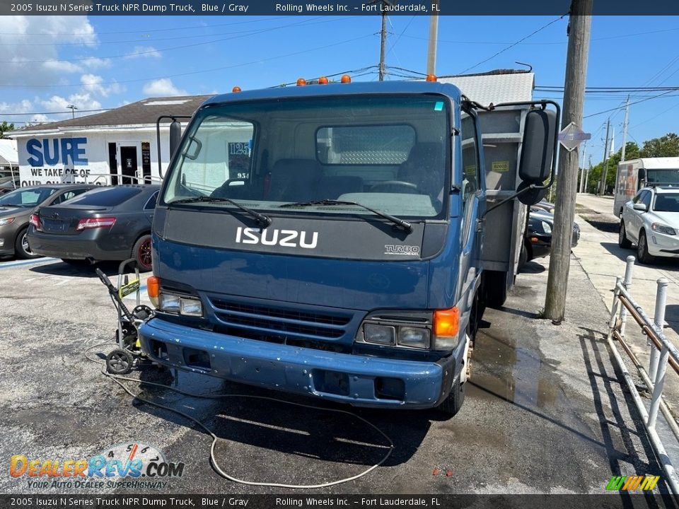 2005 Isuzu N Series Truck NPR Dump Truck Blue / Gray Photo #3