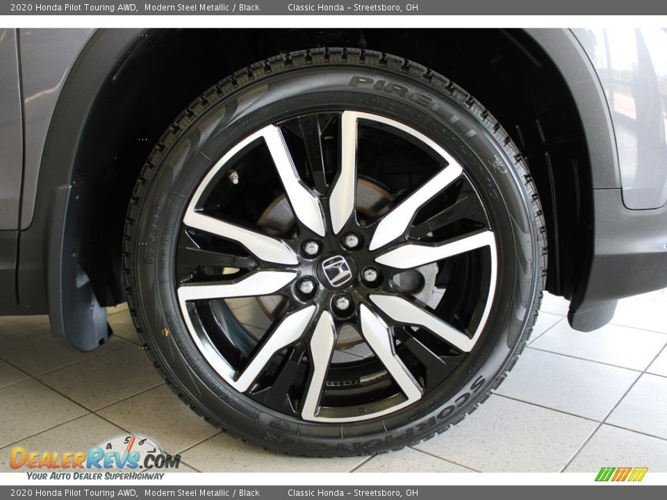 2020 Honda Pilot Touring AWD Modern Steel Metallic / Black Photo #9