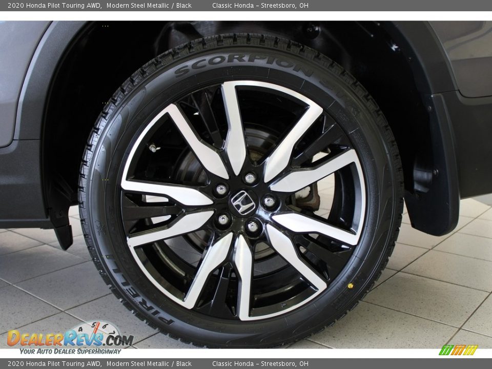 2020 Honda Pilot Touring AWD Modern Steel Metallic / Black Photo #11