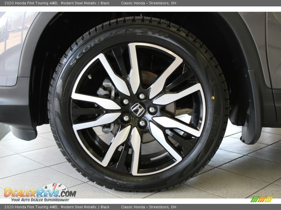 2020 Honda Pilot Touring AWD Modern Steel Metallic / Black Photo #12