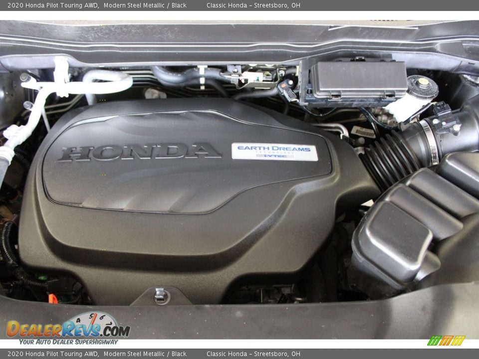 2020 Honda Pilot Touring AWD Modern Steel Metallic / Black Photo #13