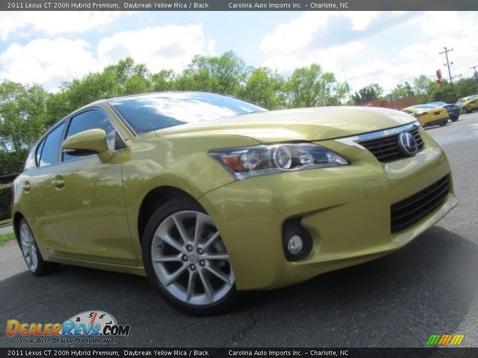 2011 Lexus CT 200h Hybrid Premium Daybreak Yellow Mica / Black Photo #1