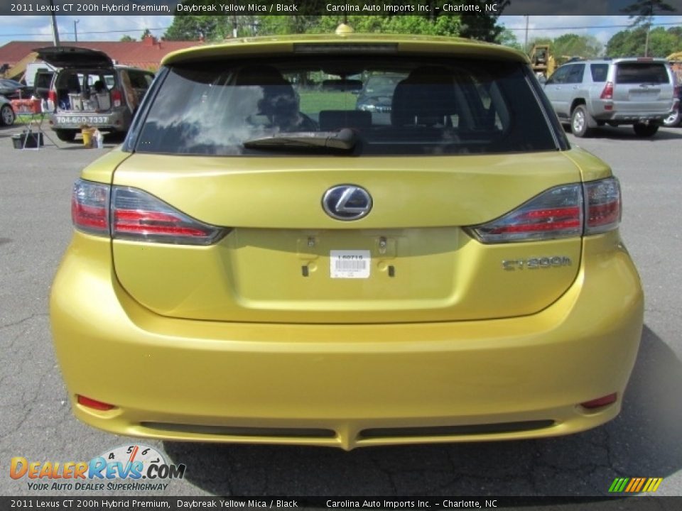 2011 Lexus CT 200h Hybrid Premium Daybreak Yellow Mica / Black Photo #9