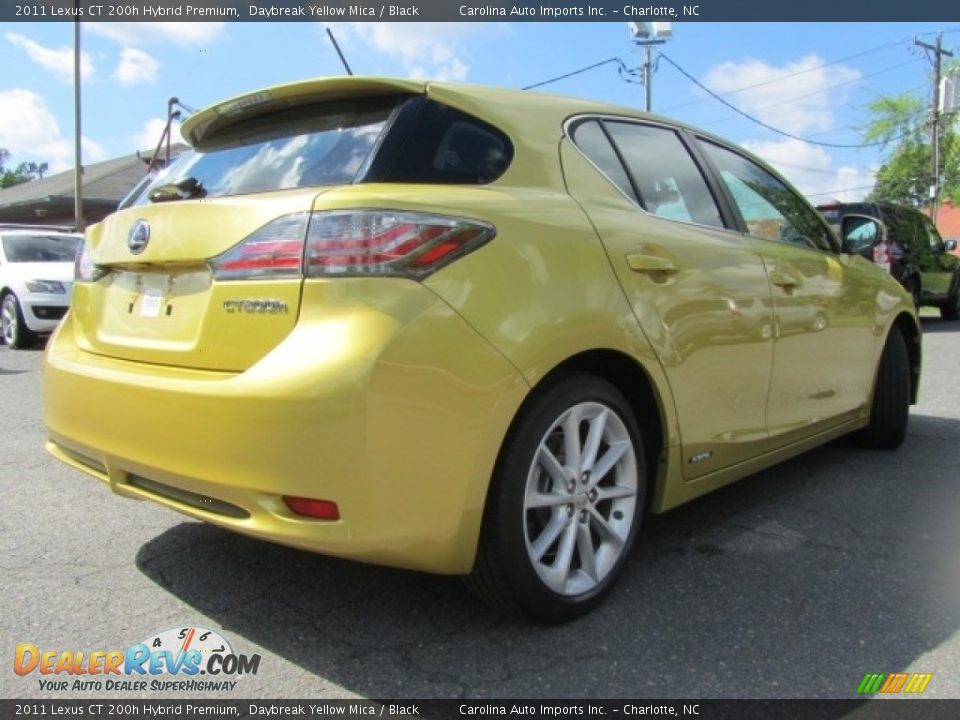 2011 Lexus CT 200h Hybrid Premium Daybreak Yellow Mica / Black Photo #10