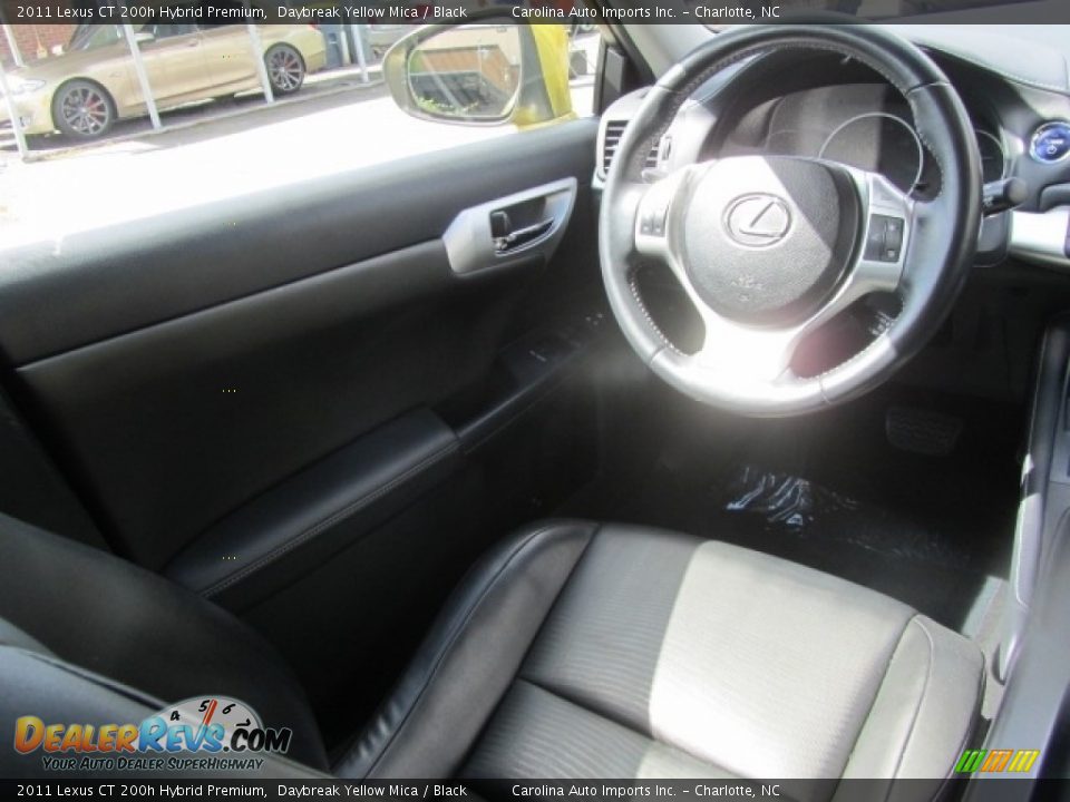 2011 Lexus CT 200h Hybrid Premium Daybreak Yellow Mica / Black Photo #12