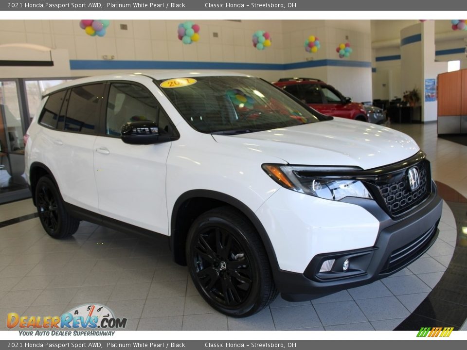 2021 Honda Passport Sport AWD Platinum White Pearl / Black Photo #3