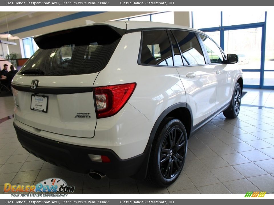 2021 Honda Passport Sport AWD Platinum White Pearl / Black Photo #7