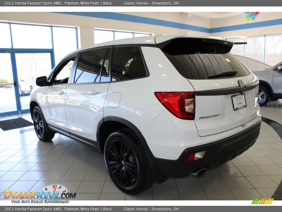 2021 Honda Passport Sport AWD Platinum White Pearl / Black Photo #9
