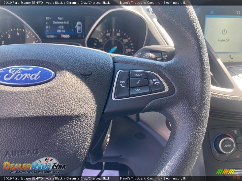 2019 Ford Escape SE 4WD Agate Black / Chromite Gray/Charcoal Black Photo #24