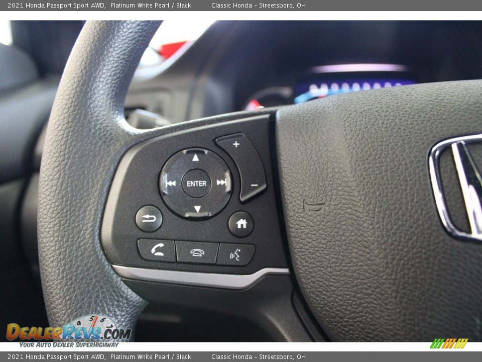 2021 Honda Passport Sport AWD Platinum White Pearl / Black Photo #30
