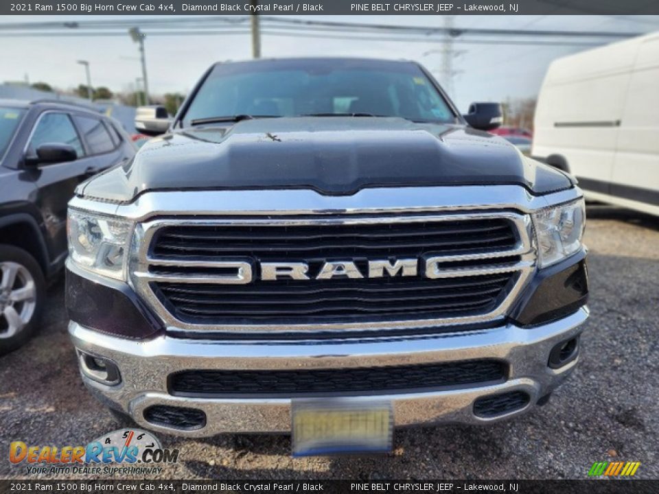 2021 Ram 1500 Big Horn Crew Cab 4x4 Diamond Black Crystal Pearl / Black Photo #2