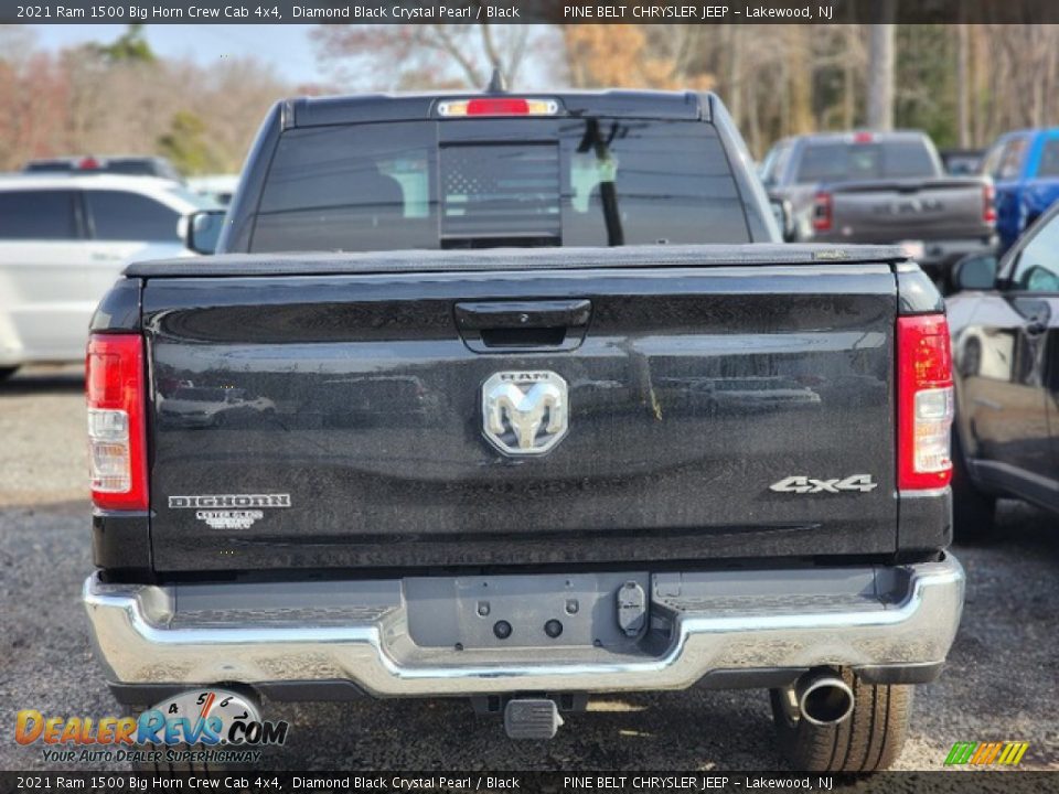 2021 Ram 1500 Big Horn Crew Cab 4x4 Diamond Black Crystal Pearl / Black Photo #7
