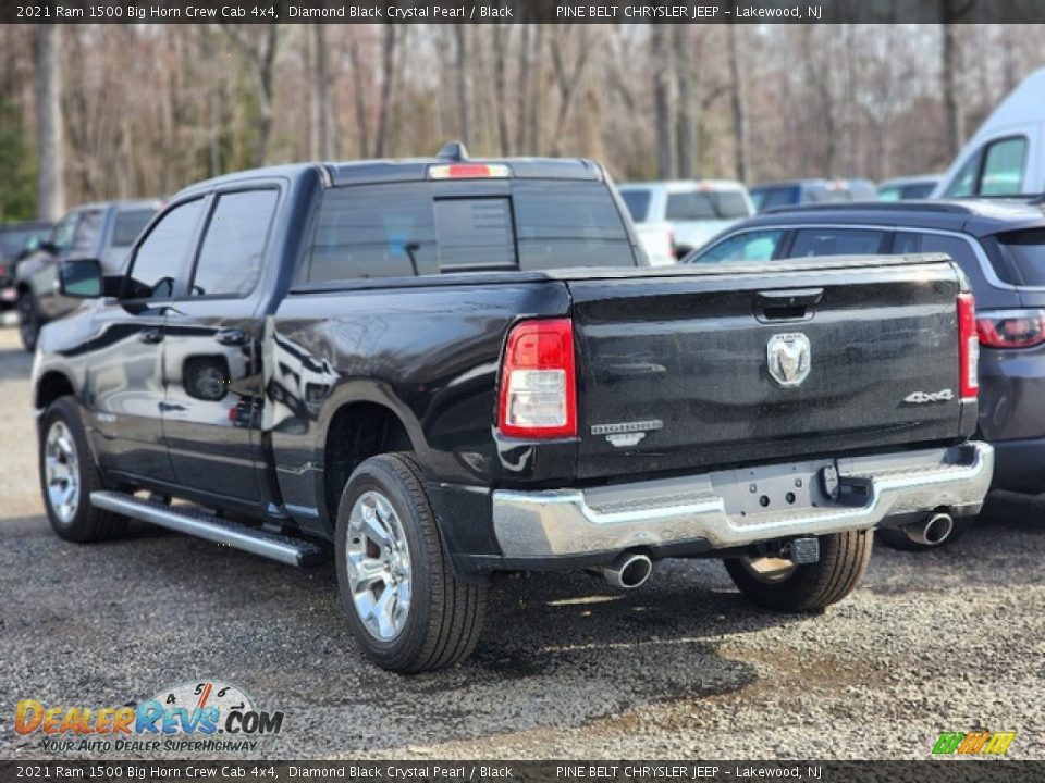 2021 Ram 1500 Big Horn Crew Cab 4x4 Diamond Black Crystal Pearl / Black Photo #8