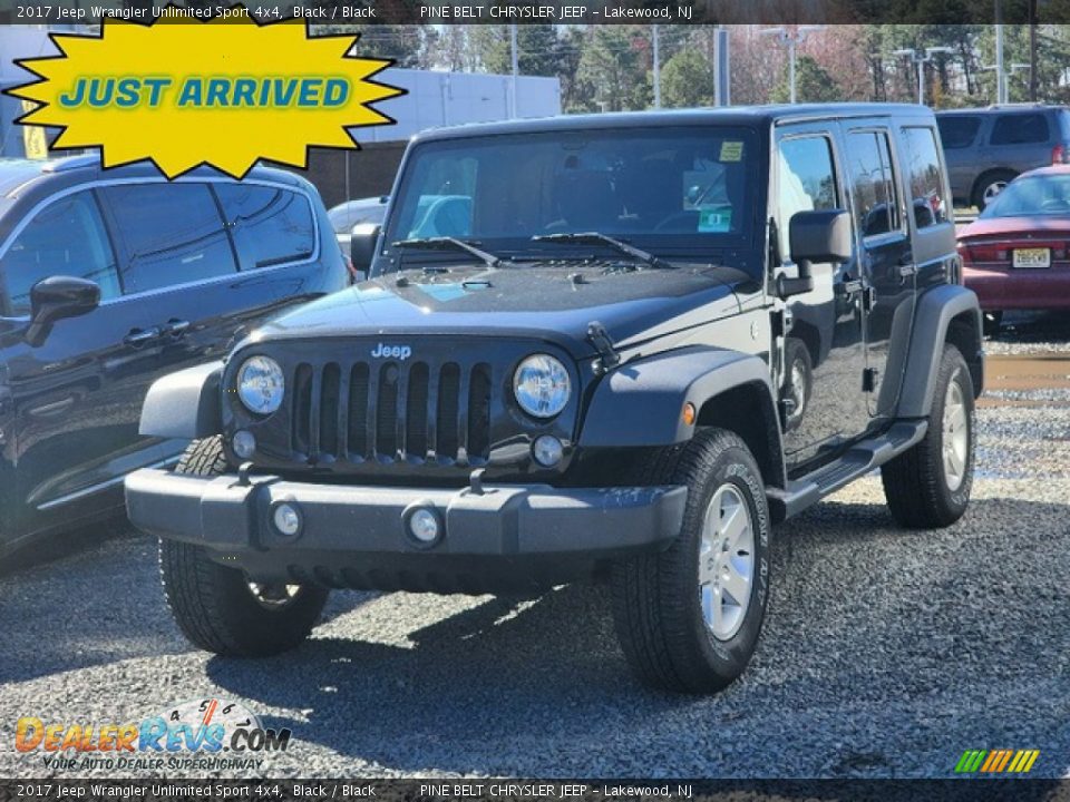 2017 Jeep Wrangler Unlimited Sport 4x4 Black / Black Photo #1