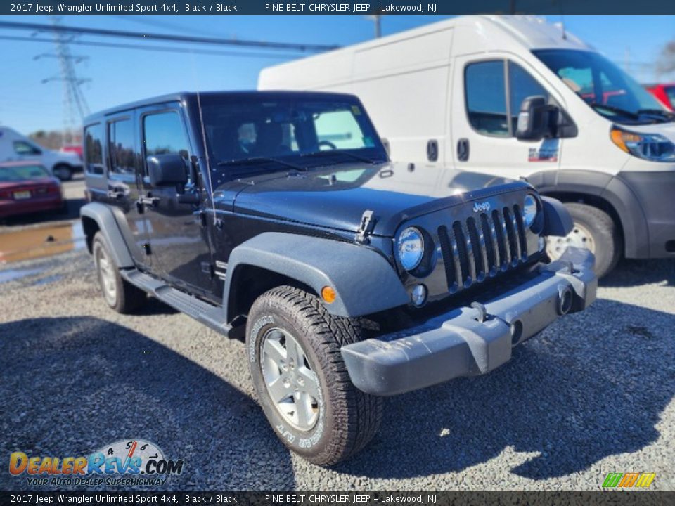 2017 Jeep Wrangler Unlimited Sport 4x4 Black / Black Photo #2