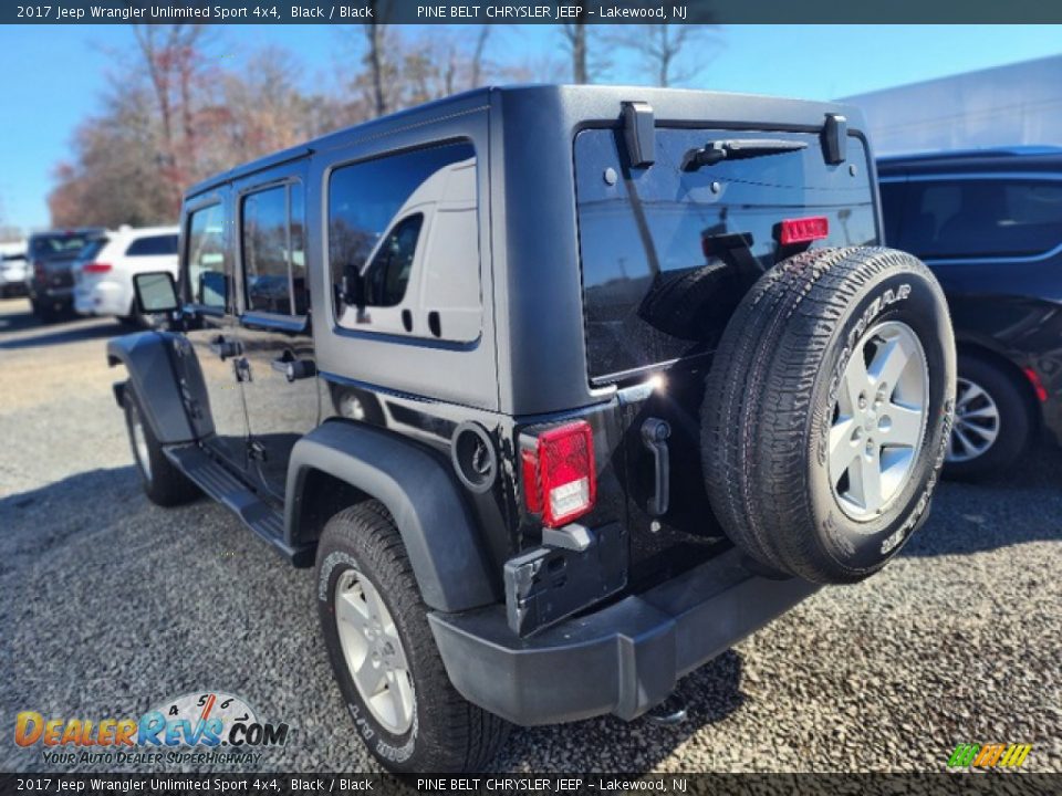 2017 Jeep Wrangler Unlimited Sport 4x4 Black / Black Photo #6