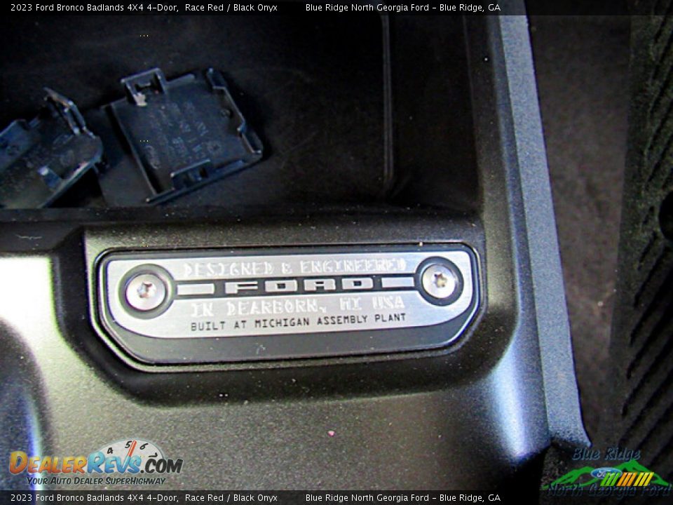Info Tag of 2023 Ford Bronco Badlands 4X4 4-Door Photo #23