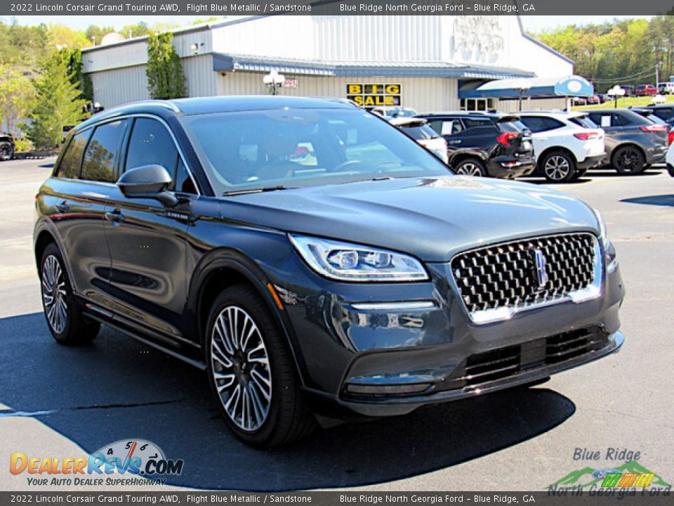 2022 Lincoln Corsair Grand Touring AWD Flight Blue Metallic / Sandstone Photo #7