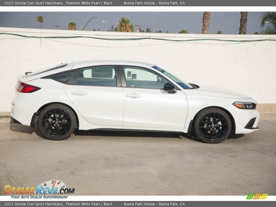 2023 Honda Civic Sport Hatchback Platinum White Pearl / Black Photo #8