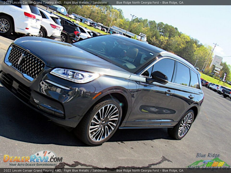 2022 Lincoln Corsair Grand Touring AWD Flight Blue Metallic / Sandstone Photo #28