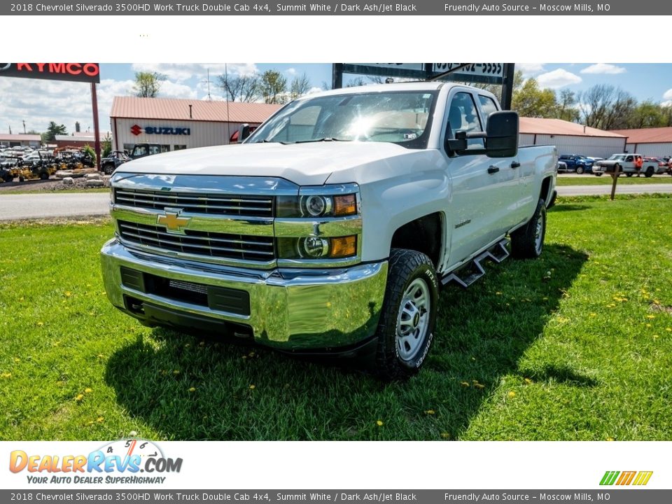 2018 Chevrolet Silverado 3500HD Work Truck Double Cab 4x4 Summit White / Dark Ash/Jet Black Photo #8