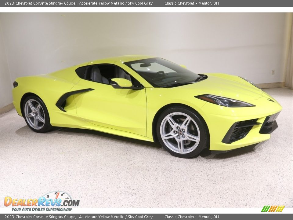 Accelerate Yellow Metallic 2023 Chevrolet Corvette Stingray Coupe Photo #1