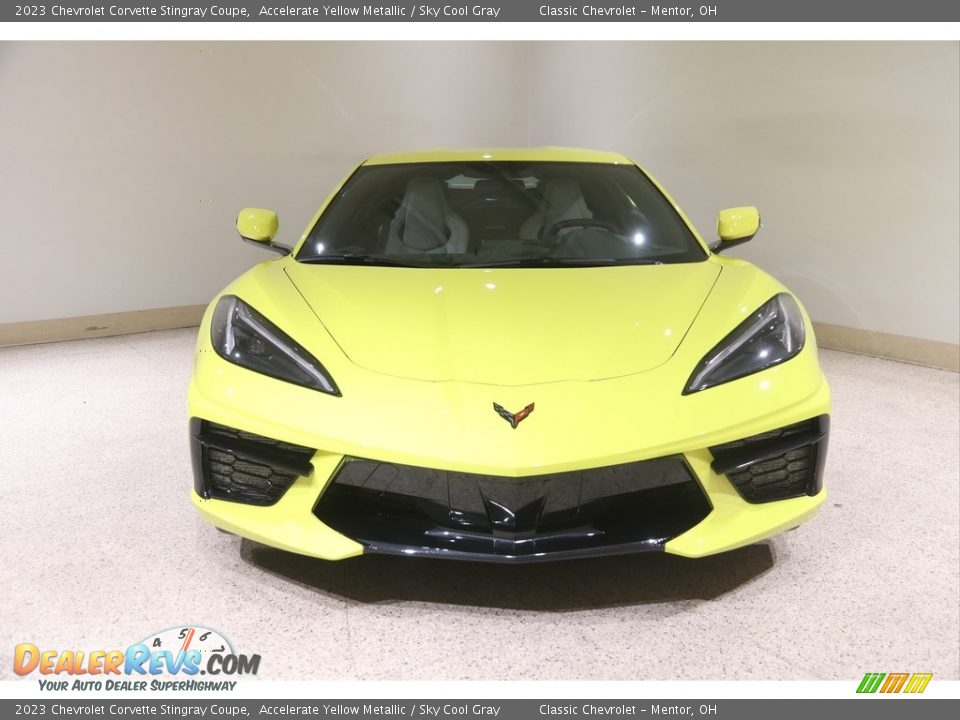 2023 Chevrolet Corvette Stingray Coupe Accelerate Yellow Metallic / Sky Cool Gray Photo #2