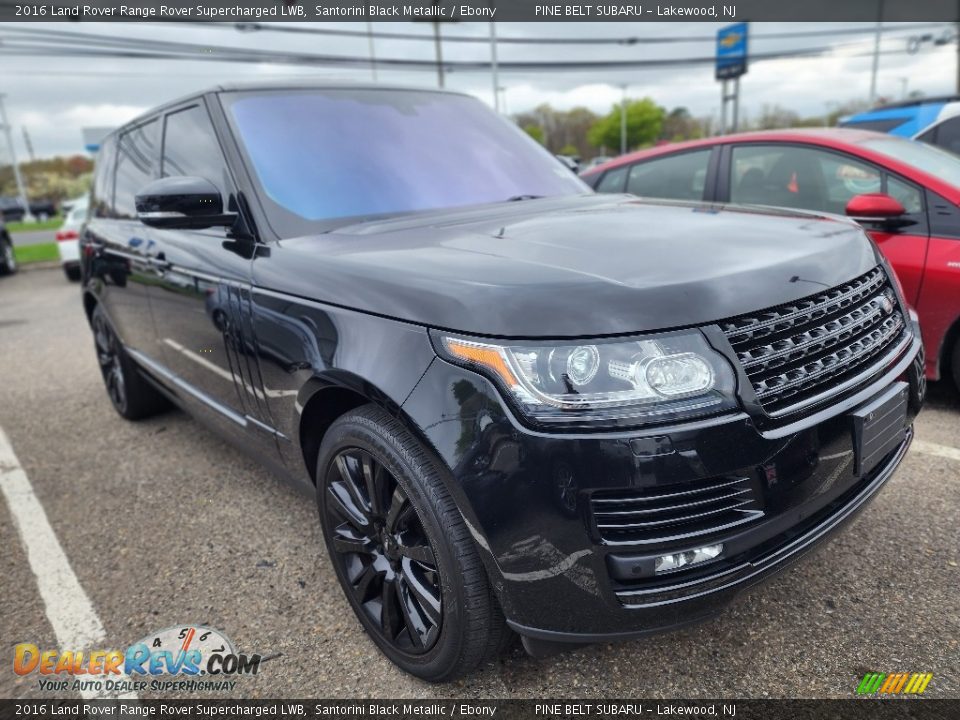 2016 Land Rover Range Rover Supercharged LWB Santorini Black Metallic / Ebony Photo #2