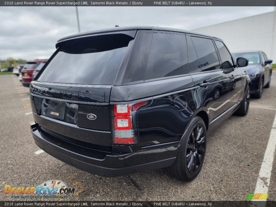 2016 Land Rover Range Rover Supercharged LWB Santorini Black Metallic / Ebony Photo #6