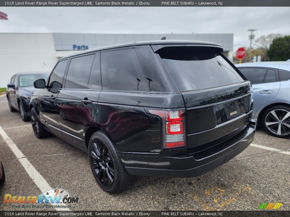 2016 Land Rover Range Rover Supercharged LWB Santorini Black Metallic / Ebony Photo #8