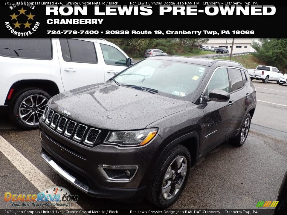 2021 Jeep Compass Limited 4x4 Granite Crystal Metallic / Black Photo #1