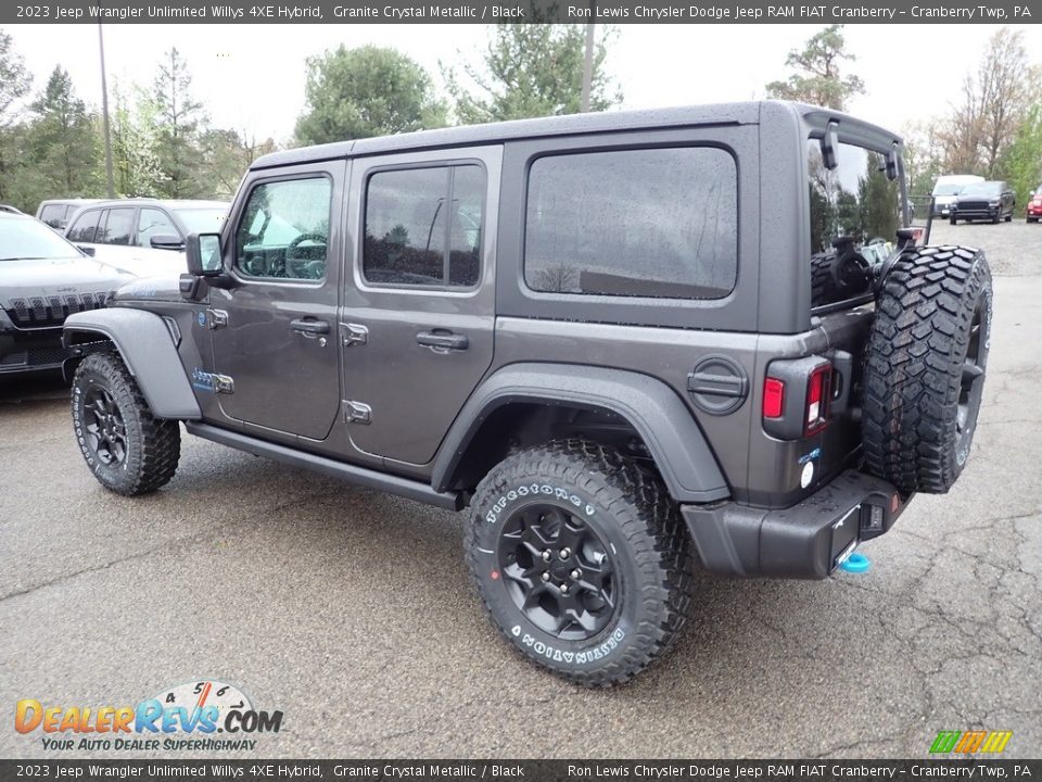 2023 Jeep Wrangler Unlimited Willys 4XE Hybrid Granite Crystal Metallic / Black Photo #3