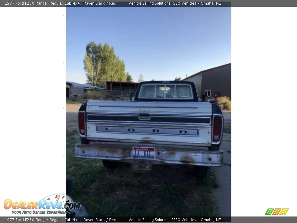 1977 Ford F250 Ranger Regular Cab 4x4 Raven Black / Red Photo #7