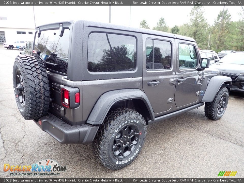 2023 Jeep Wrangler Unlimited Willys 4XE Hybrid Granite Crystal Metallic / Black Photo #5