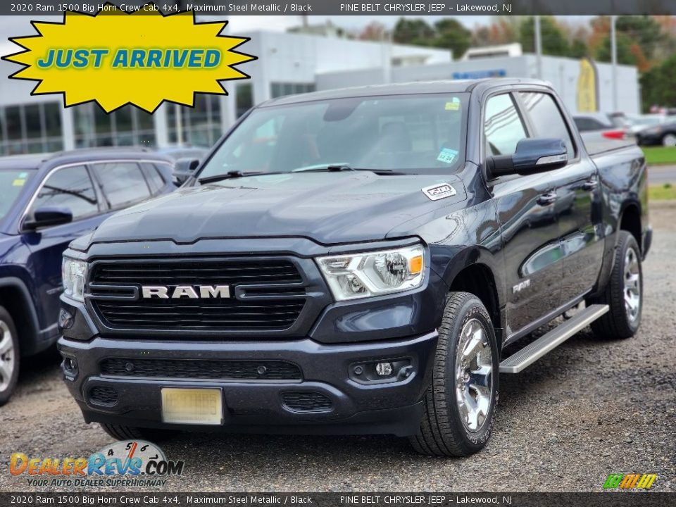 2020 Ram 1500 Big Horn Crew Cab 4x4 Maximum Steel Metallic / Black Photo #1