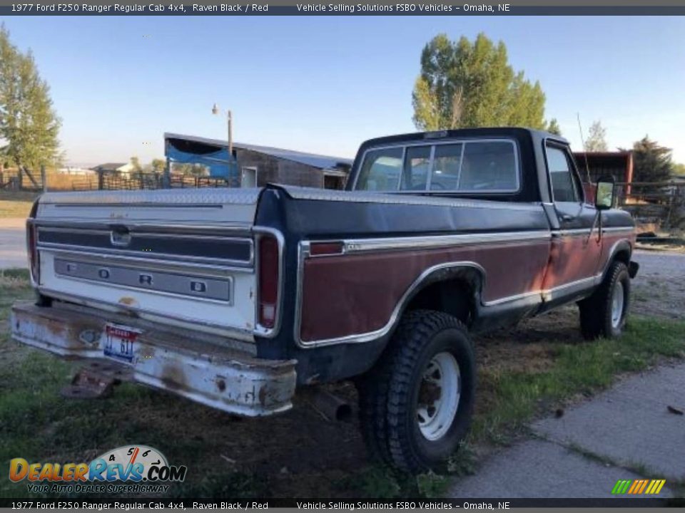 1977 Ford F250 Ranger Regular Cab 4x4 Raven Black / Red Photo #8