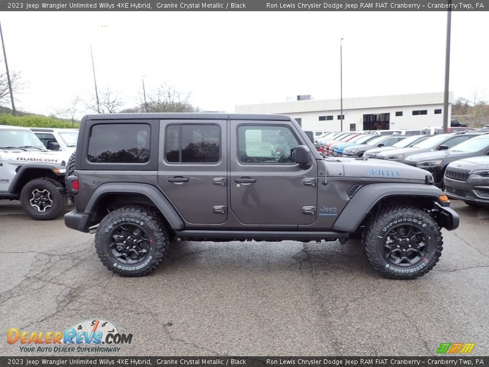 2023 Jeep Wrangler Unlimited Willys 4XE Hybrid Granite Crystal Metallic / Black Photo #6