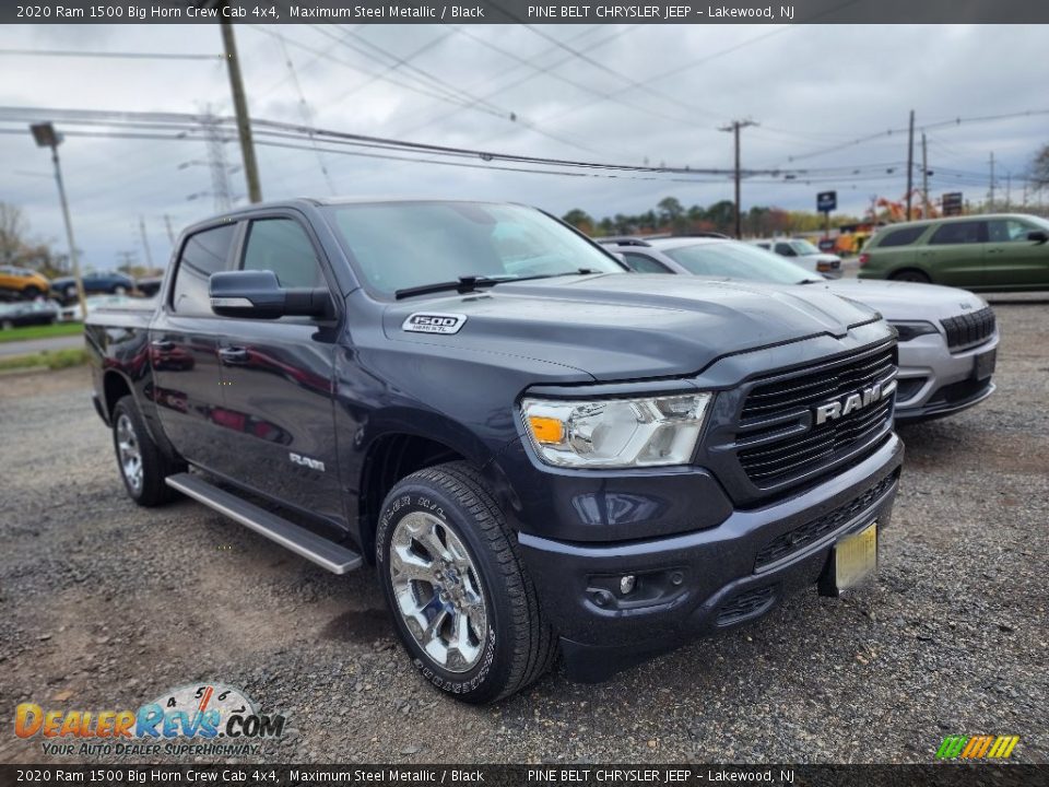 2020 Ram 1500 Big Horn Crew Cab 4x4 Maximum Steel Metallic / Black Photo #3