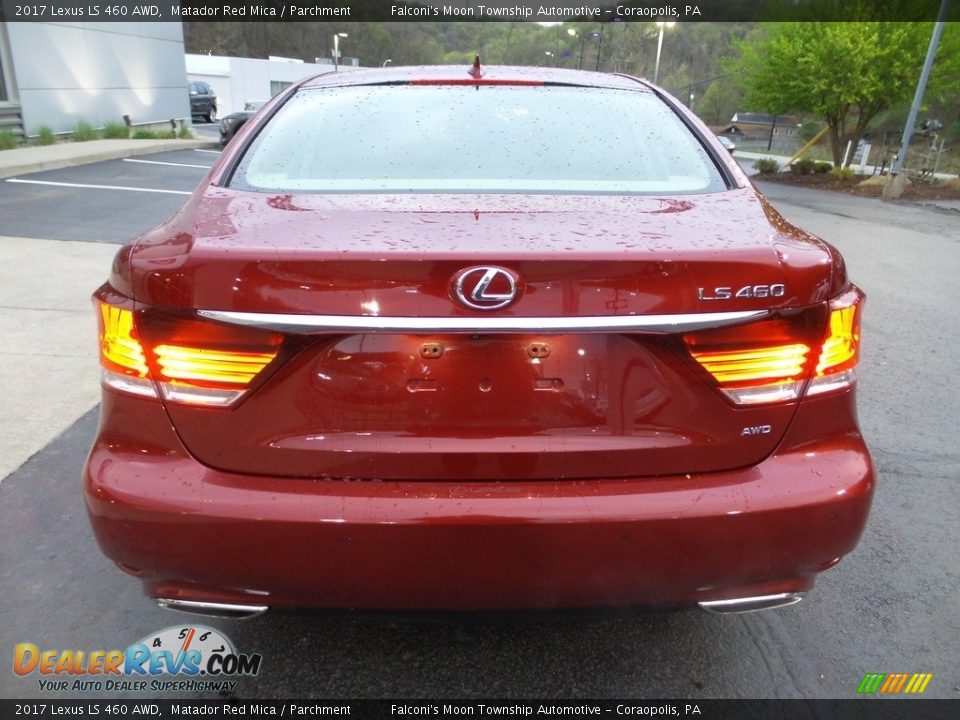 2017 Lexus LS 460 AWD Matador Red Mica / Parchment Photo #3