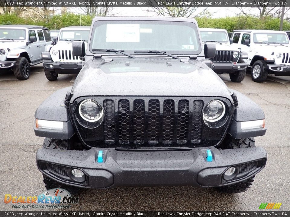 2023 Jeep Wrangler Unlimited Willys 4XE Hybrid Granite Crystal Metallic / Black Photo #8