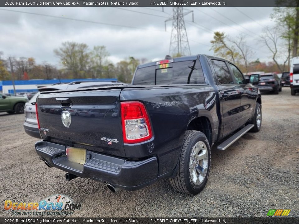 2020 Ram 1500 Big Horn Crew Cab 4x4 Maximum Steel Metallic / Black Photo #7