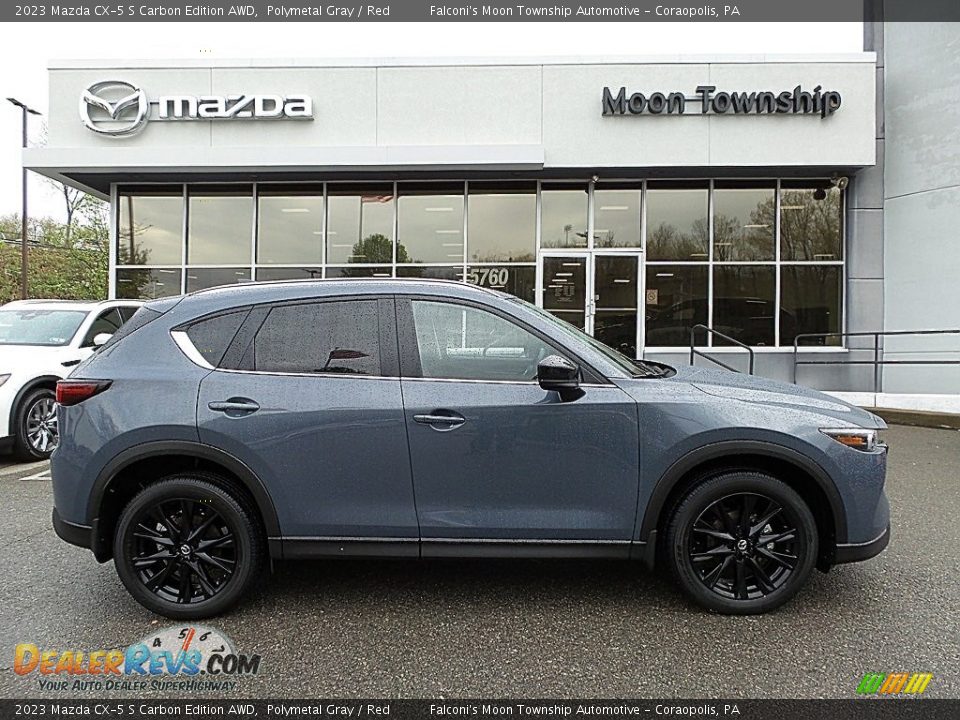 2023 Mazda CX-5 S Carbon Edition AWD Polymetal Gray / Red Photo #1