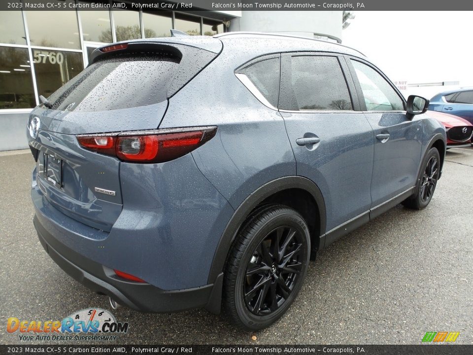 2023 Mazda CX-5 S Carbon Edition AWD Polymetal Gray / Red Photo #2